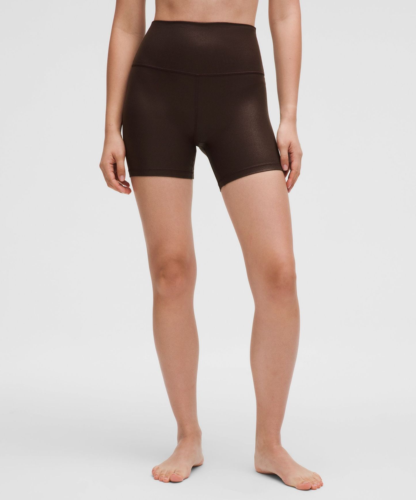 lulu Align High-Rise Ribbed Short 6" Shine