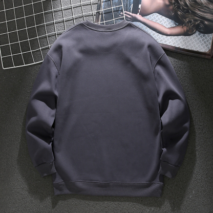 [Copy]American trendy printed sweatshirt with floral velvet and thickening