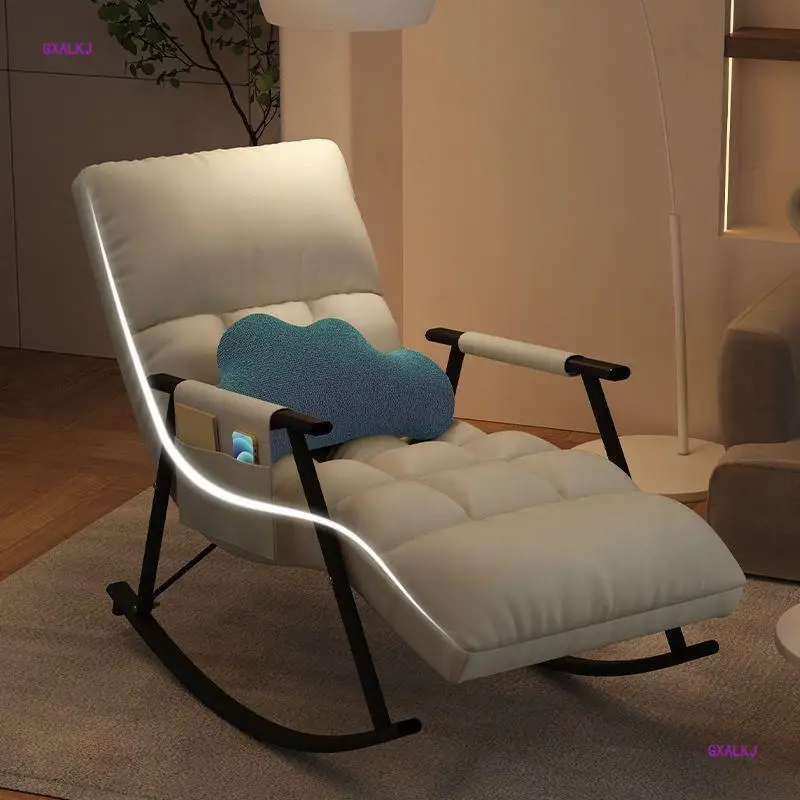 sillón reclinable de estilo , reposacabezas ajustable, tela de pvc lavable, soporte como una , ideal para descansar en el dormitorio o - sin relleno, silla para dormitorio detalles 0