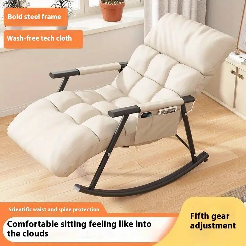 sillón reclinable de estilo , reposacabezas ajustable, tela de pvc lavable, soporte como una , ideal para descansar en el dormitorio o - sin relleno, silla para dormitorio detalles 1