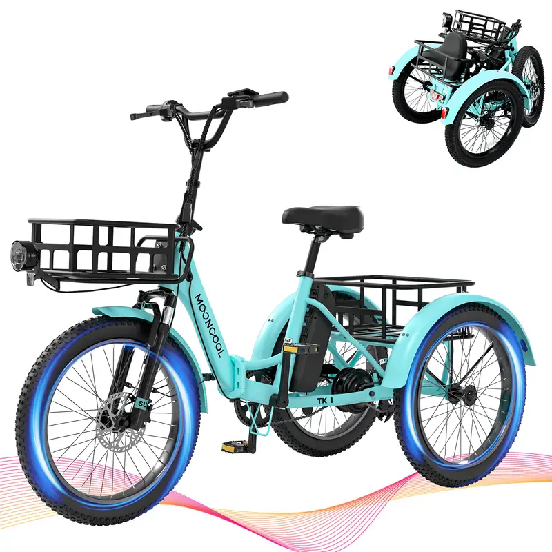   eléctrico para adultos, 500W 48V   eléctrico plegable, bicicleta eléctrica de  , marco de aluminio con cesta   y batería removible para mujeres y hombres detalles 5