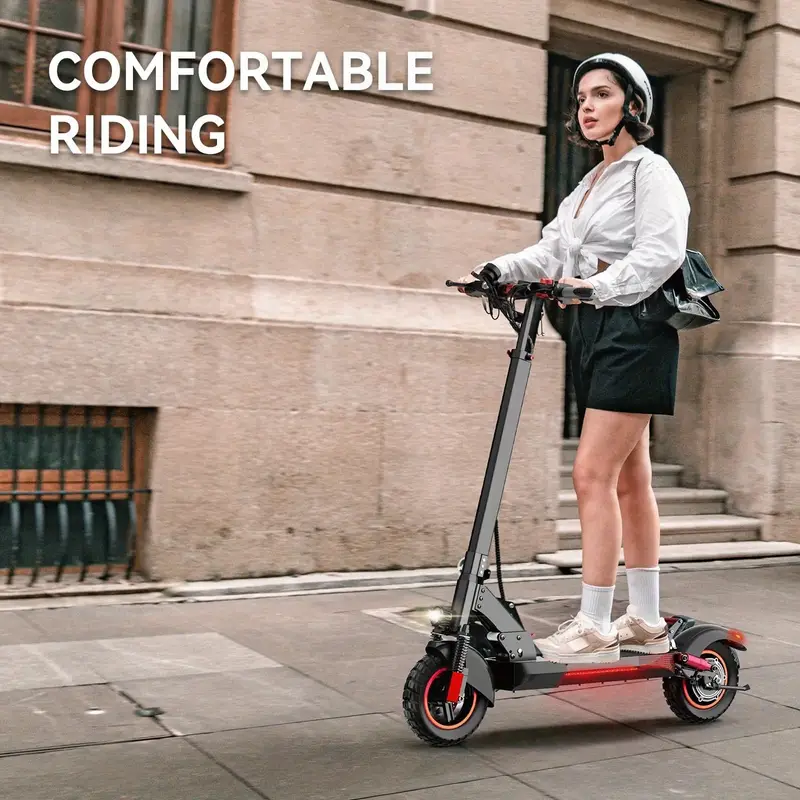 Neumáticos neumáticos de 10 pulgadas, suspensión dual, scooter eléctrico, batería de larga duración, velocidad de 20 millas por , con asiento, motor de , alcance de 31 millas. detalles 12