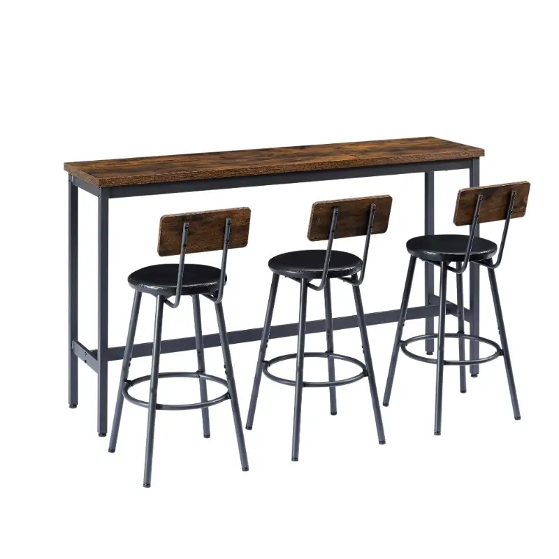   larga   taburetes de bar tapizados,   de estilo industrial y sillas para mesa de   de cocina,  , sal��n de banquetes,     y negro detalles 1