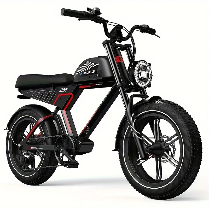   20 x 4 fat tire electric bike for adults 750w   48v 20ah 40ah battery ebikes hydraulic disc brakes dual shock absorber 20mph   7 speed mountain electric bicycle zm details 1