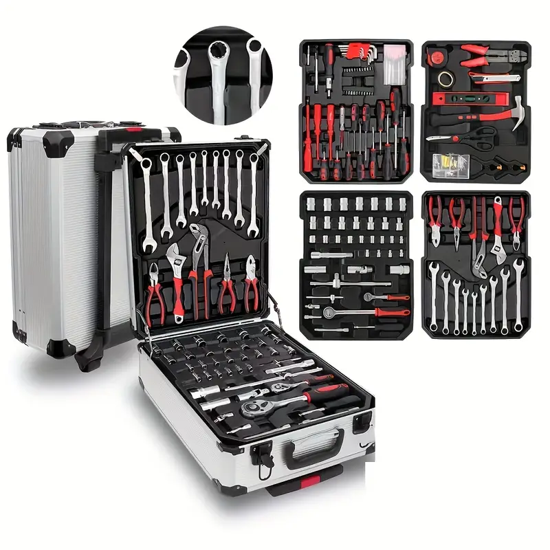 899 car repair kit socket wrench ratchet car repair kit a versatile set to solve all your difficulties rugged home repair must have details 3