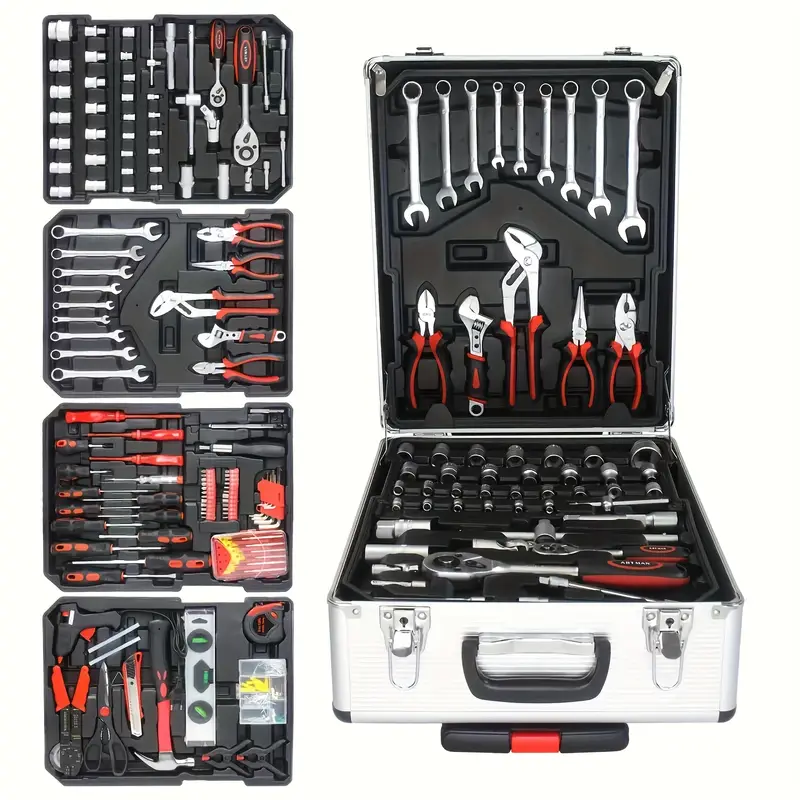 899 car repair kit socket wrench ratchet car repair kit a versatile set to solve all your difficulties rugged home repair must have details 4