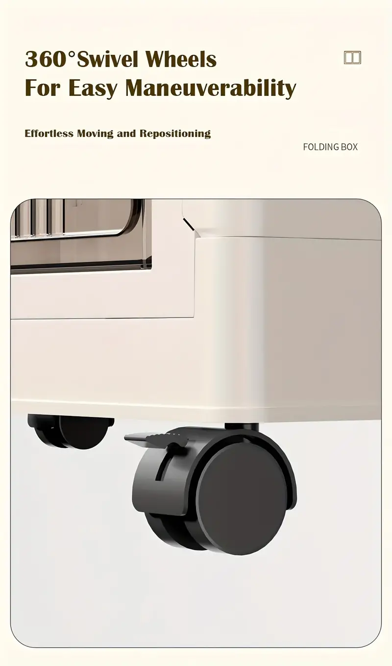5 Contenedores de almacenamiento de plástico de 5 niveles con tapas - Gabinete de almacenamiento extragrande de 29.2 de ancho, contenedores apilables plegables con ruedas, sistema organizador plegable para armario, baño, hogar, oficina, dormitorio detalles 10