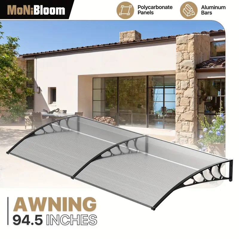 Toldo para puerta y ventana  , toldo para puerta de 95x35, toldo para puerta de policarbonato, toldo para puerta delantera  , toldo para patio para puerta delantera   detalles 3