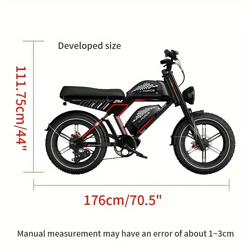   20 x 4 fat tire electric bike for adults 750w   48v 20ah 40ah battery ebikes hydraulic disc brakes dual shock absorber 20mph   7 speed mountain electric bicycle zm details 3