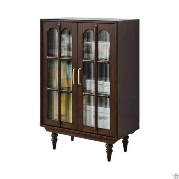 Mueble Tipo Bufé Gabinete de vino de madera maciza, aparador de almacenamiento Retro de doble puerta, gabinete decorativo for sala de estar, gabinete lateral de cocina, gabinete de almacenamiento Apar