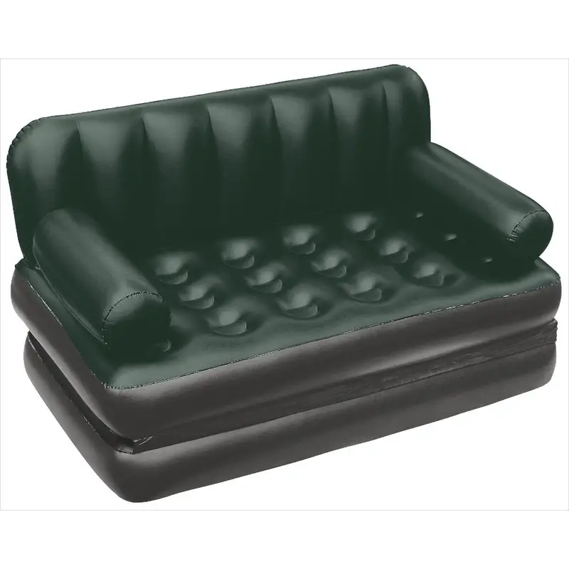 Sofá inflable 5 en 1, fácil de instalar, se puede plegar en un sofá doble, sillón reclinable doble, silla de ocio, cama litera, adecuado para el entretenimiento familiar de invitados o actividades de camping al aire libre. detalles 2