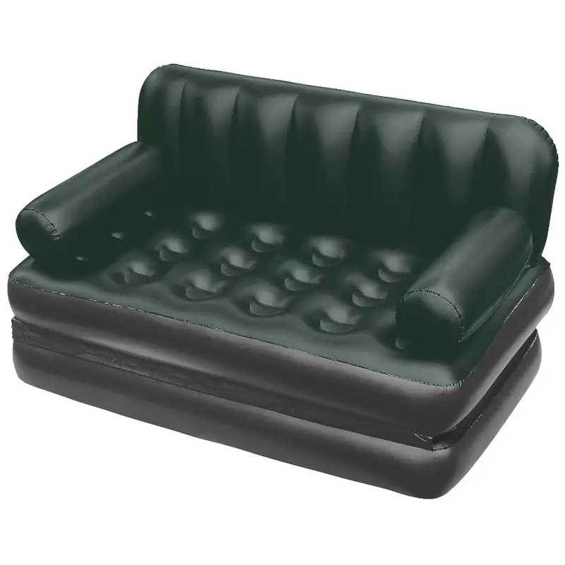 Sofá inflable 5 en 1, fácil de instalar, se puede plegar en un sofá doble, sillón reclinable doble, silla de ocio, cama litera, adecuado para el entretenimiento familiar de invitados o actividades de camping al aire libre. detalles 0