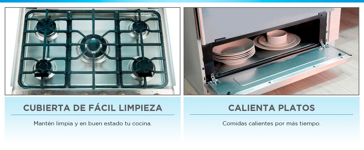 Cocina 5 quemadores Midea