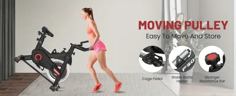 exercise bike stationary bikes for home indoor cycling bike cycle bike with digital display comfortable seat cushion help you understand your exercise progress and adjust your exercise plan enjoy exercising and entertainment simultaneously details 3