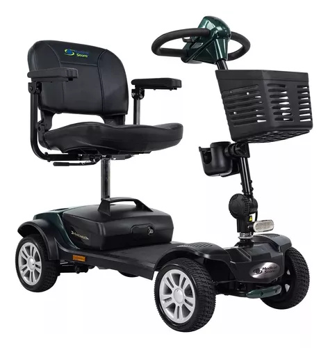 Silla De Ruedas Scooter Eléctrico 4 Ruedas Plegable Luz Led