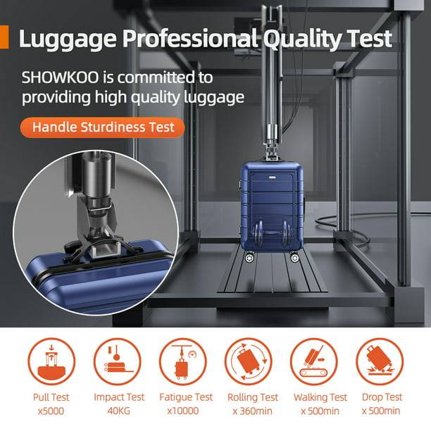 Juego de equipaje de 3 piezas SHOWKOO, maleta r&iacute;gida expandible de ABS con cerradura TSA, ruedas giratorias dobles y laterales r&iacute;gidos