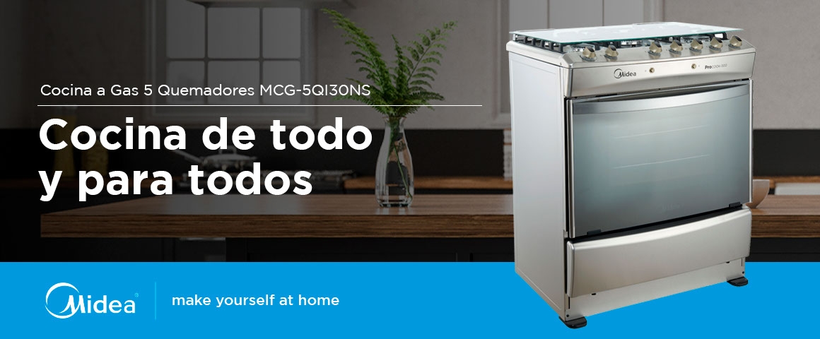 Cocina 5 quemadores Midea