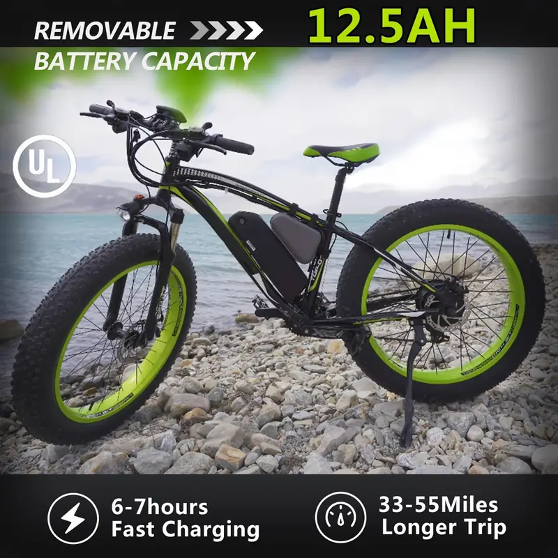 26 adults electric bicycle   750w motor electric mountain bike 7 speed ebike up to 55 miles 20mph electric bike for adults details 7