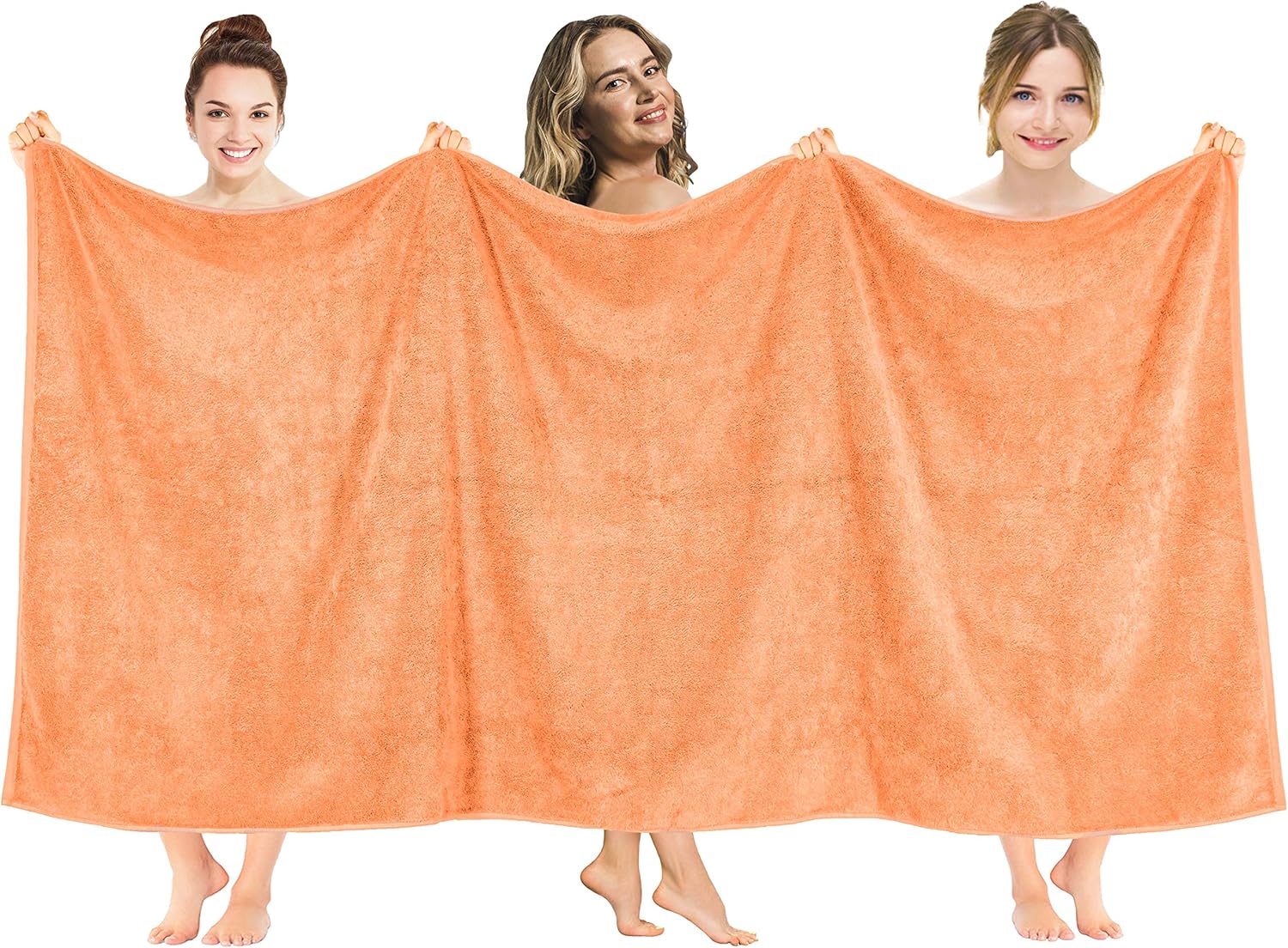 Juego de toallas de lujo American Soft Linen de 6 piezas: 2 toallas de baño, 2 toallas de mano y 2 toallitas, 100 % algodón turco, color gris claro.