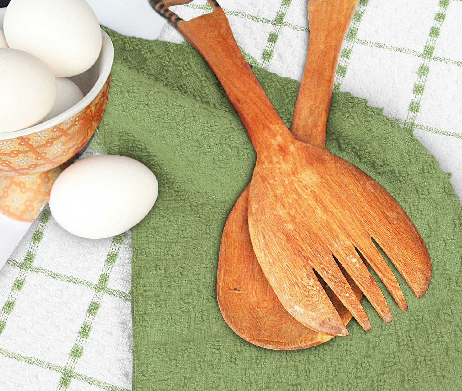 Toallas de cocina (paquete de 12), 15 x 25 pulgadas, 100 % algodón hilado en anillos, súper suaves y absorbentes, juego de toallas de cocina, paños de cocina y toallas de bar (negro)