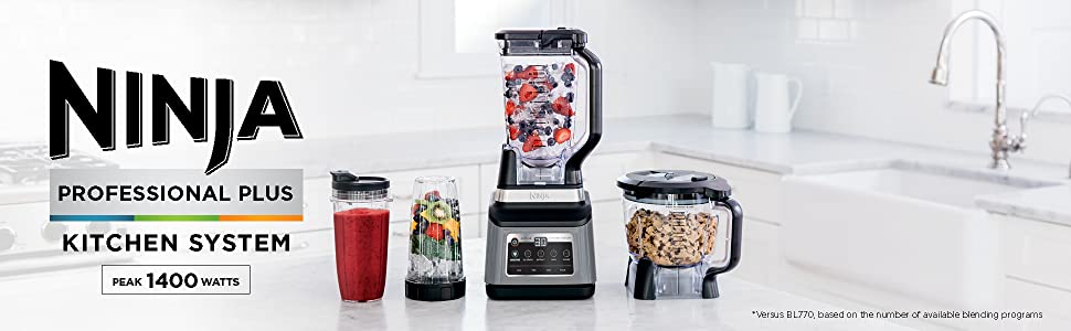 Licuadora, licuadora autom&aacute;tica, licuadora personal, sistema de cocina profesional Ninja plus
