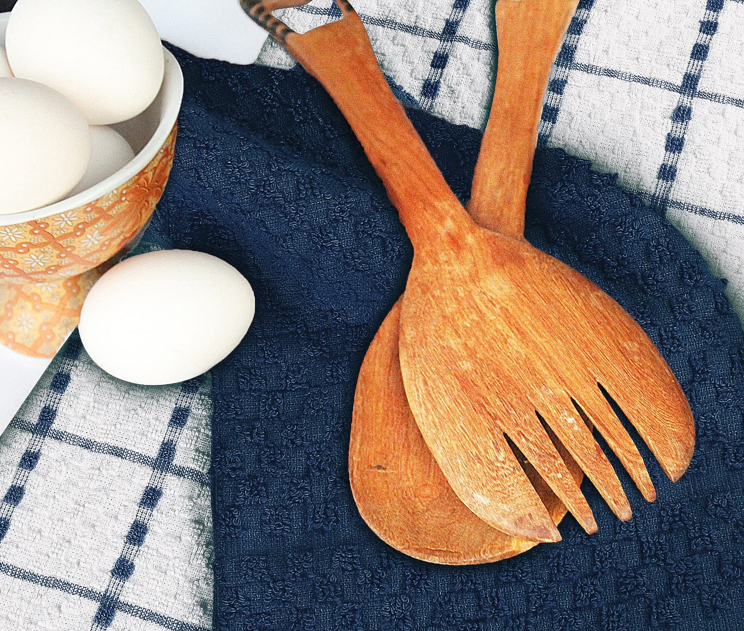 Toallas de cocina (paquete de 12), 15 x 25 pulgadas, 100 % algodón hilado en anillos, súper suaves y absorbentes, juego de toallas de cocina, paños de cocina y toallas de bar (negro)