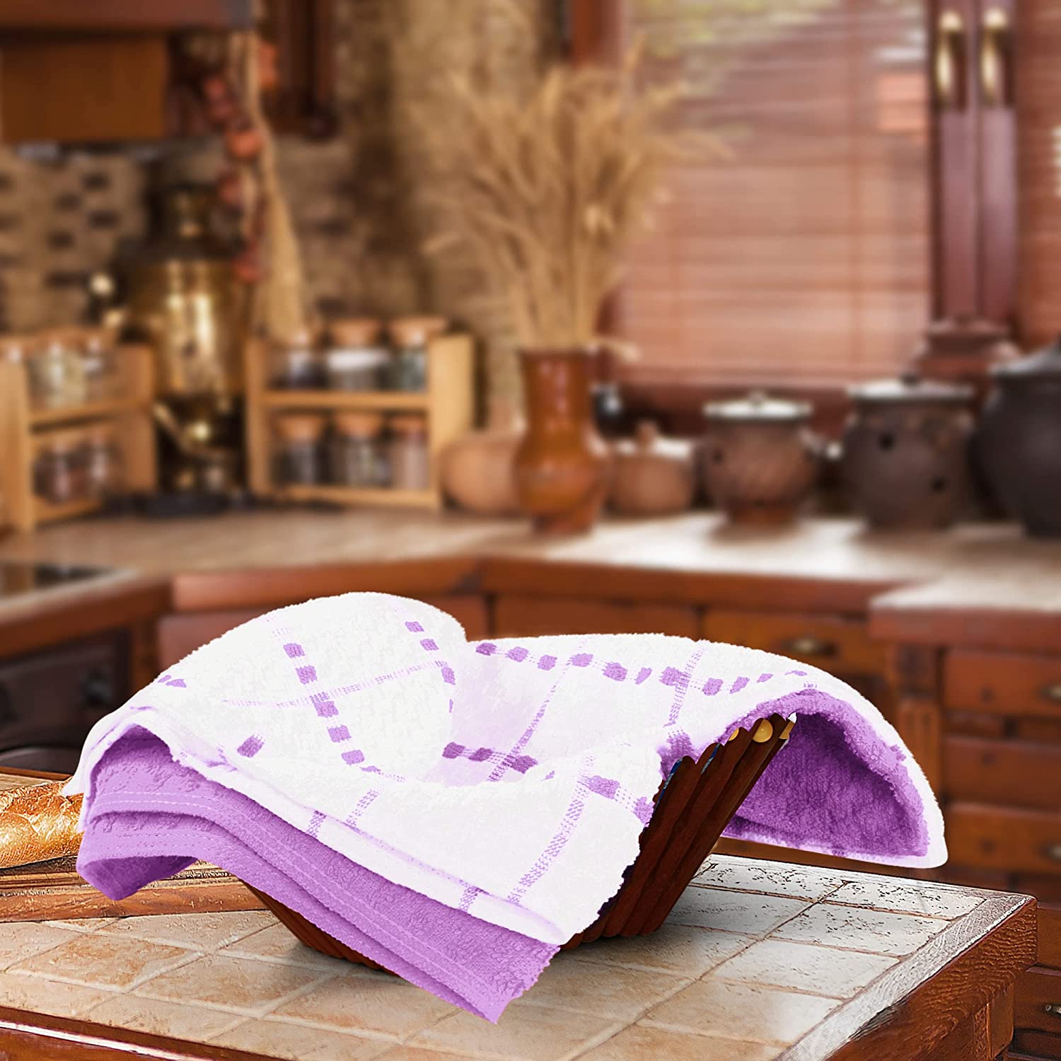 Toallas de cocina (paquete de 12), 15 x 25 pulgadas, 100 % algodón hilado en anillos, súper suaves y absorbentes, juego de toallas de cocina, paños de cocina y toallas de bar (negro)