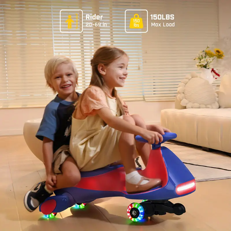 coche eléctrico   con pedal, juguete de 12 v para  , batería recargable,   antivuelco, ruedas intermitentes, coche oscilante para niños de 3 años en  ,  ,  , regalos de halloween y navidad detalles 4