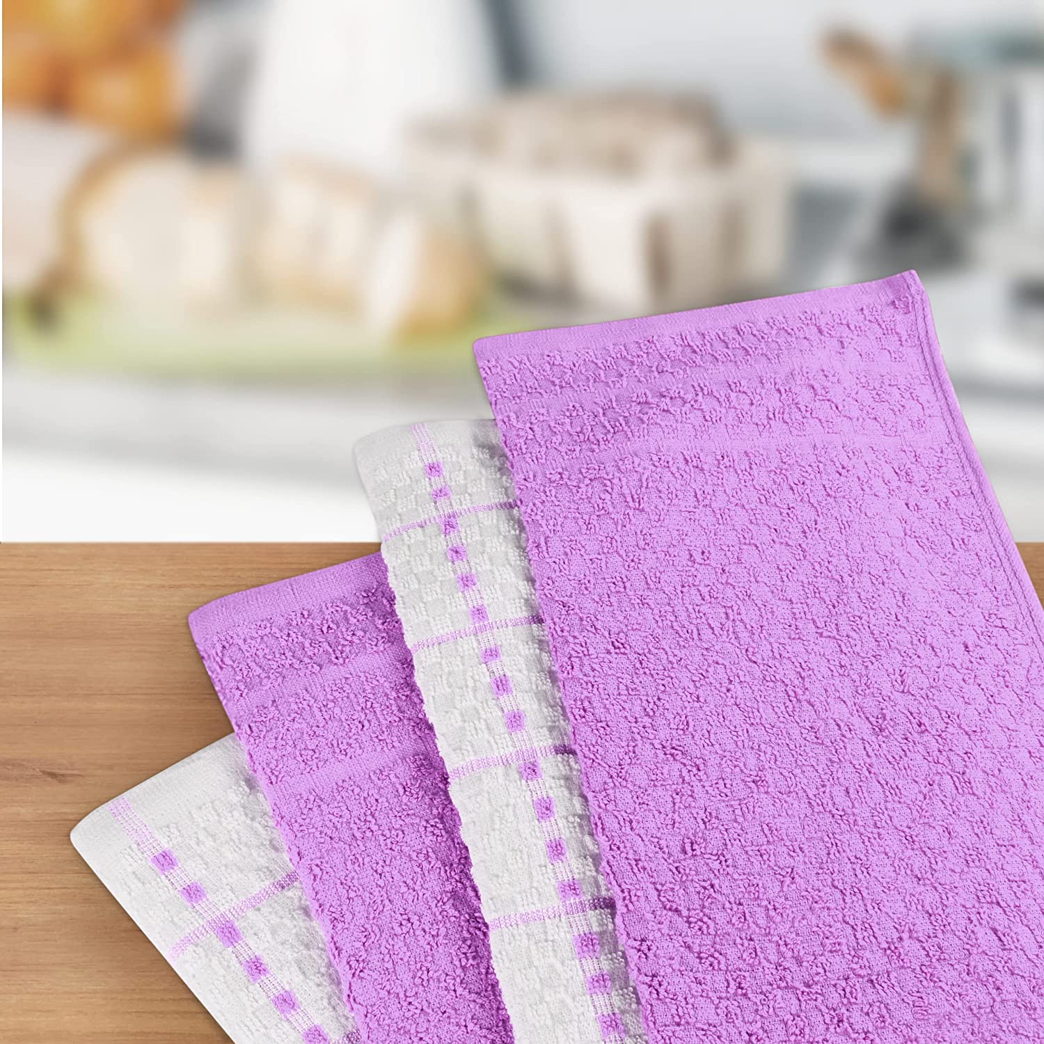 Toallas de cocina (paquete de 12), 15 x 25 pulgadas, 100 % algodón hilado en anillos, súper suaves y absorbentes, juego de toallas de cocina, paños de cocina y toallas de bar (negro)