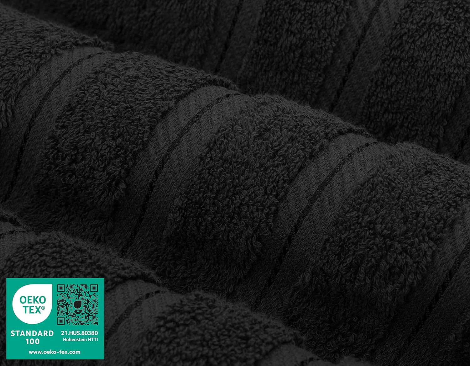 Juego de toallas de lujo American Soft Linen de 6 piezas: 2 toallas de baño, 2 toallas de mano y 2 toallitas, 100 % algodón turco, color gris claro.