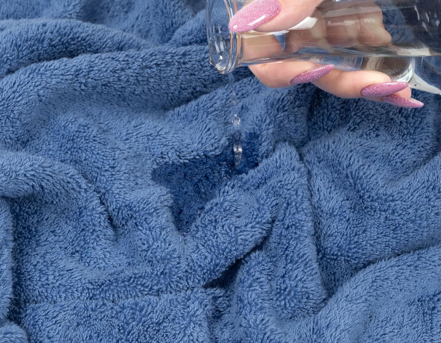 Juego de toallas de lujo American Soft Linen de 6 piezas: 2 toallas de baño, 2 toallas de mano y 2 toallitas, 100 % algodón turco, color gris claro.