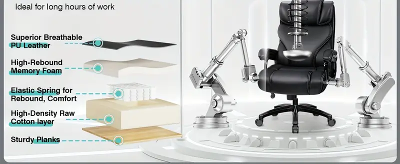 de , de escritorio ergonómica y computadora de 500 , transpirable resistencia con ajustable, , PC detalles 5