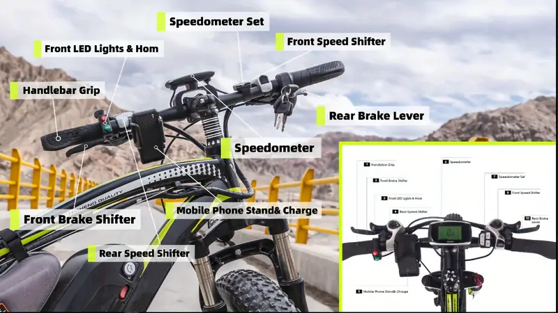 26 adults electric bicycle 750w motor electric mountain bike 7 speed ebike up to 55 miles 20mph electric bike for adults details 1