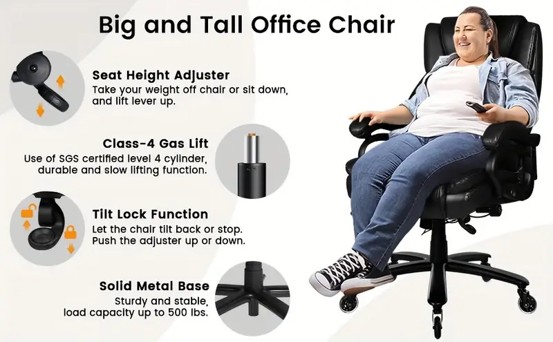 Silla de     resistencia de 500   para aliviar el dolor lumbar, silla de     y   con soporte lumbar ergonómico, silla ejecutiva de respaldo   con ruedas de goma silenciosas detalles 0
