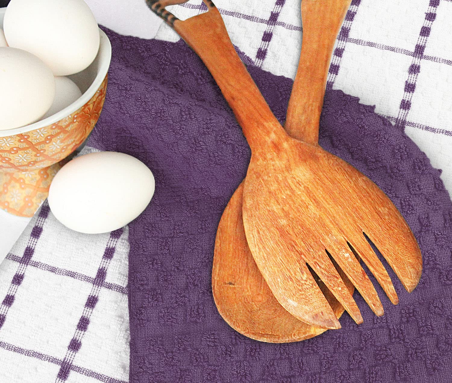 Toallas de cocina (paquete de 12), 15 x 25 pulgadas, 100 % algodón hilado en anillos, súper suaves y absorbentes, juego de toallas de cocina, paños de cocina y toallas de bar (negro)