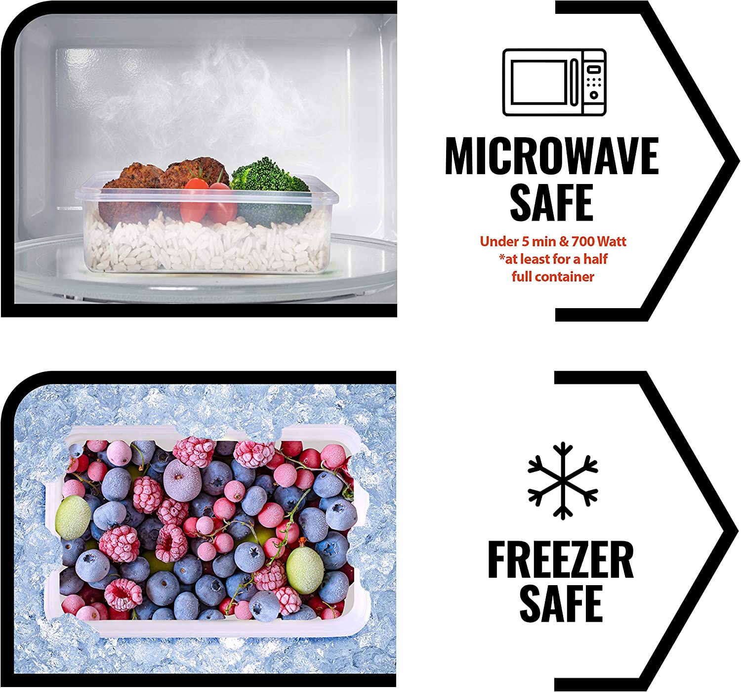 Juego de 50 recipientes para almacenar alimentos con tapas, de plástico hermético y sin BPA, para organizar la cocina, preparar comidas y llevar el almuerzo (incluye etiquetas y bolígrafo).