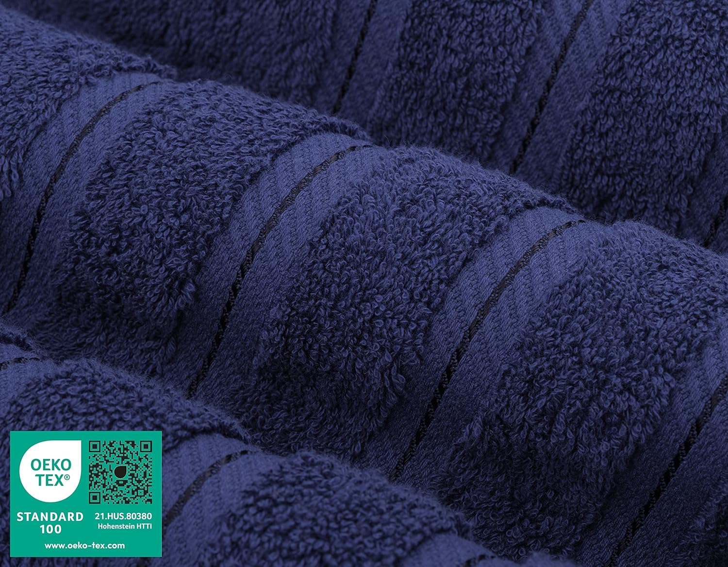 Juego de toallas de lujo American Soft Linen de 6 piezas: 2 toallas de baño, 2 toallas de mano y 2 toallitas, 100 % algodón turco, color gris claro.