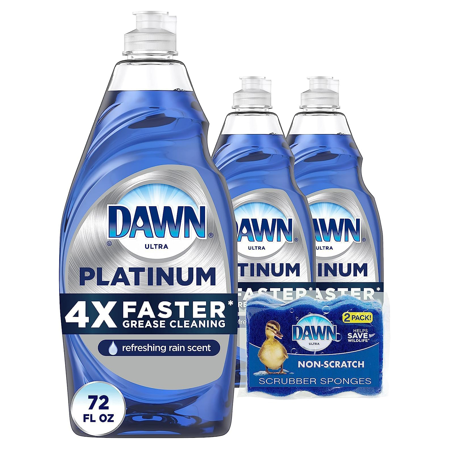 Detergente lavavajillas Dawn Platinum, aroma refrescante a lluvia, 947 ml (32.7 oz)