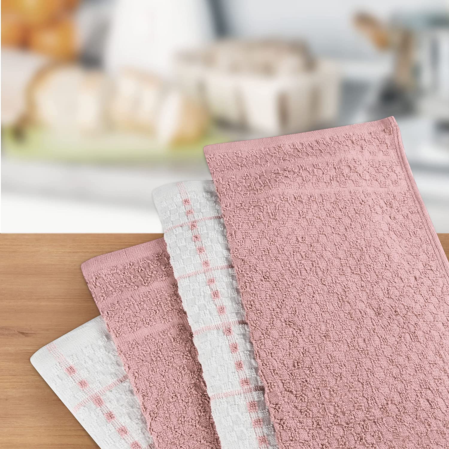 Toallas de cocina (paquete de 12), 15 x 25 pulgadas, 100 % algodón hilado en anillos, súper suaves y absorbentes, juego de toallas de cocina, paños de cocina y toallas de bar (negro)