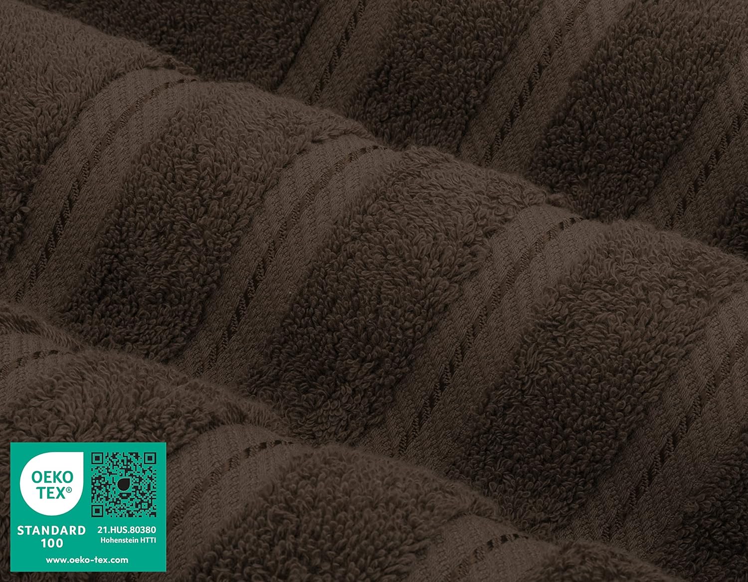 Juego de toallas de lujo American Soft Linen de 6 piezas: 2 toallas de baño, 2 toallas de mano y 2 toallitas, 100 % algodón turco, color gris claro.