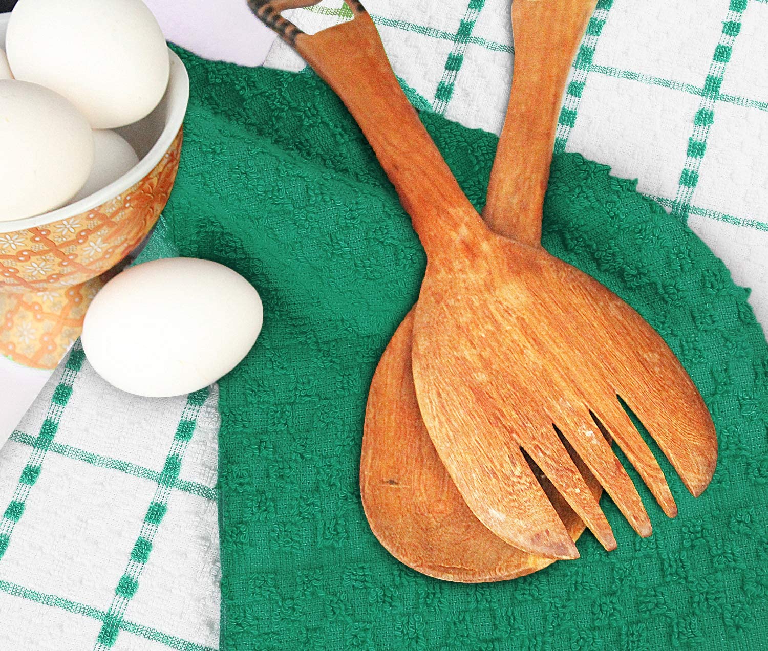 Toallas de cocina (paquete de 12), 15 x 25 pulgadas, 100 % algodón hilado en anillos, súper suaves y absorbentes, juego de toallas de cocina, paños de cocina y toallas de bar (negro)