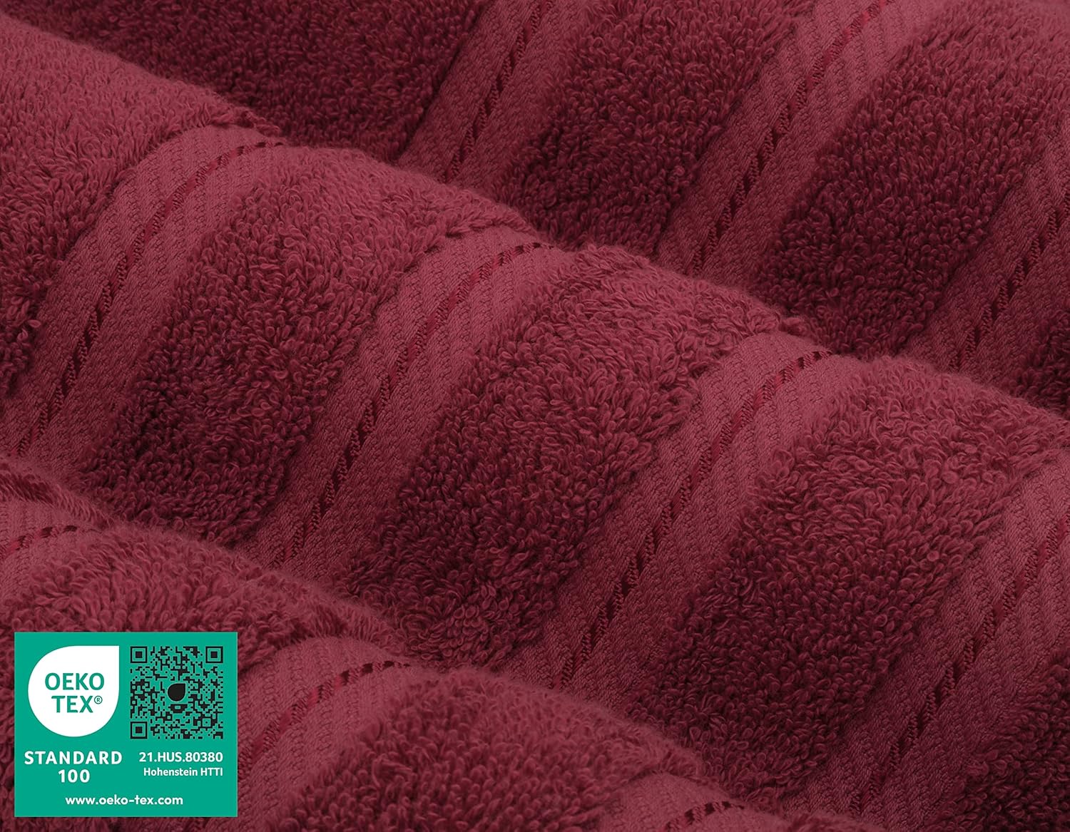 Juego de toallas de lujo American Soft Linen de 6 piezas: 2 toallas de baño, 2 toallas de mano y 2 toallitas, 100 % algodón turco, color gris claro.