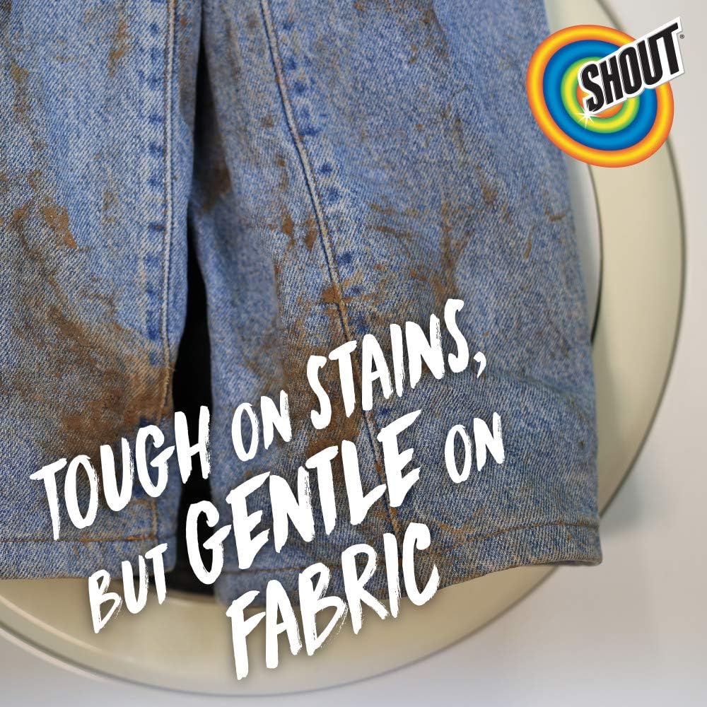 Gel quitamanchas Shout Advanced para ropa, elimina más de 100 tipos de manchas difíciles - Spray de 22 oz