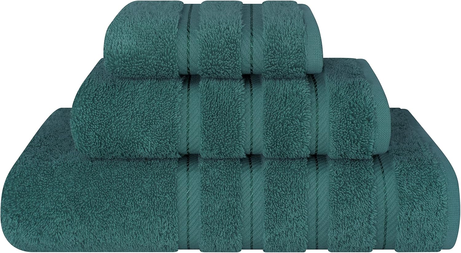 Juego de toallas de lujo American Soft Linen de 6 piezas: 2 toallas de baño, 2 toallas de mano y 2 toallitas, 100 % algodón turco, color gris claro.