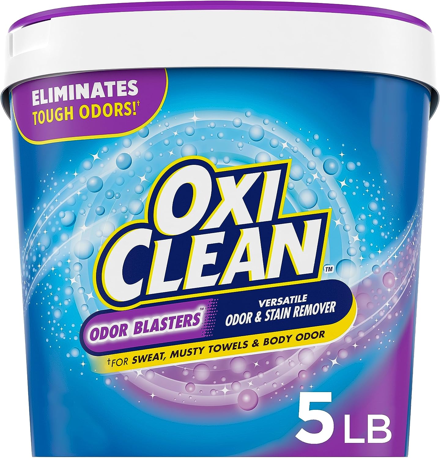 OxiClean Odor Blasters Polvo quitamanchas y olores versátil, 5 lb