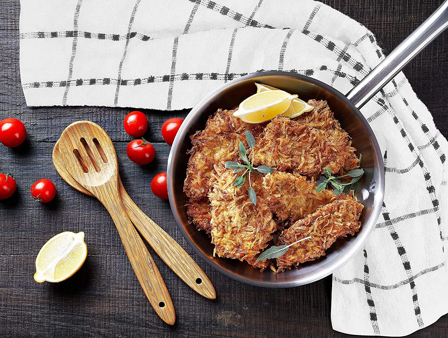 Toallas de cocina (paquete de 12), 15 x 25 pulgadas, 100 % algodón hilado en anillos, súper suaves y absorbentes, juego de toallas de cocina, paños de cocina y toallas de bar (negro)