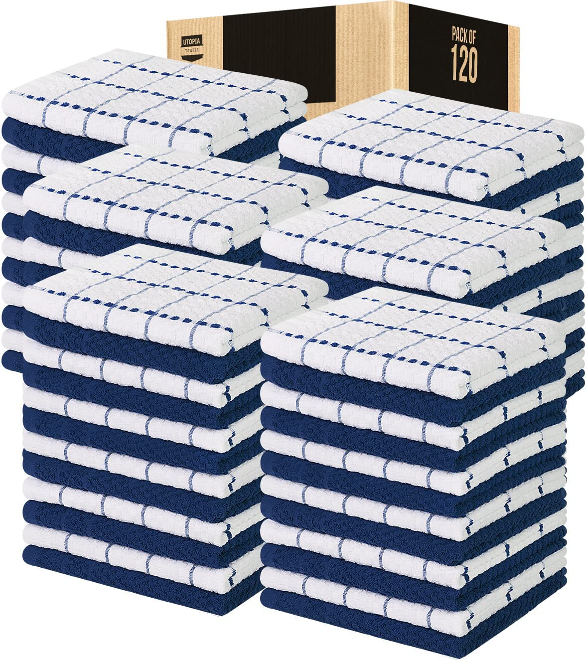 Toallas de cocina (paquete de 12), 15 x 25 pulgadas, 100 % algodón hilado en anillos, súper suaves y absorbentes, juego de toallas de cocina, paños de cocina y toallas de bar (negro)