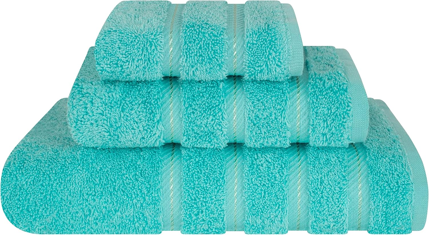 Juego de toallas de lujo American Soft Linen de 6 piezas: 2 toallas de baño, 2 toallas de mano y 2 toallitas, 100 % algodón turco, color gris claro.