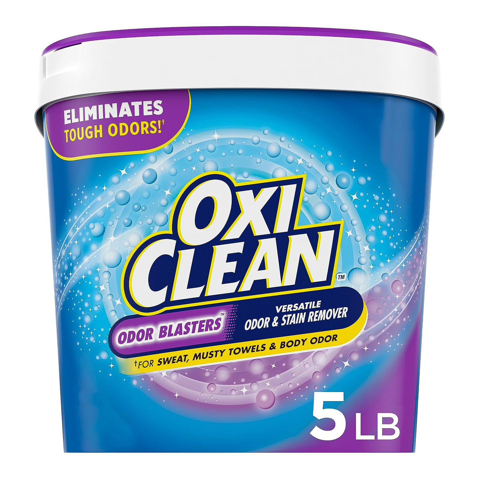 OxiClean Odor Blasters Polvo quitamanchas y olores versátil, 5 lb