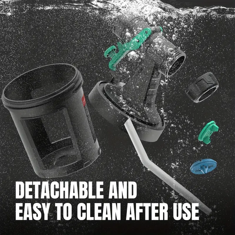 20v paint sprayer with brushless motor airless paint sprayer paint sprayer for house painting cordless paint sprayer spray paint gun with 4 0 ah battery charger 4 nozzles 800ml container for home interior exterior car deck fence furniture details 9